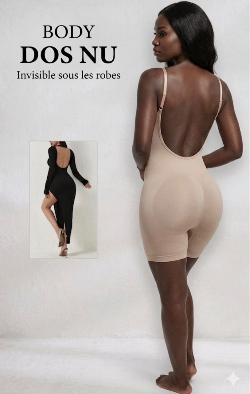 BODY GAINANT SILHOUTTE, VENTRE PLAT, REMONTE-FESSIER – DOS NUS