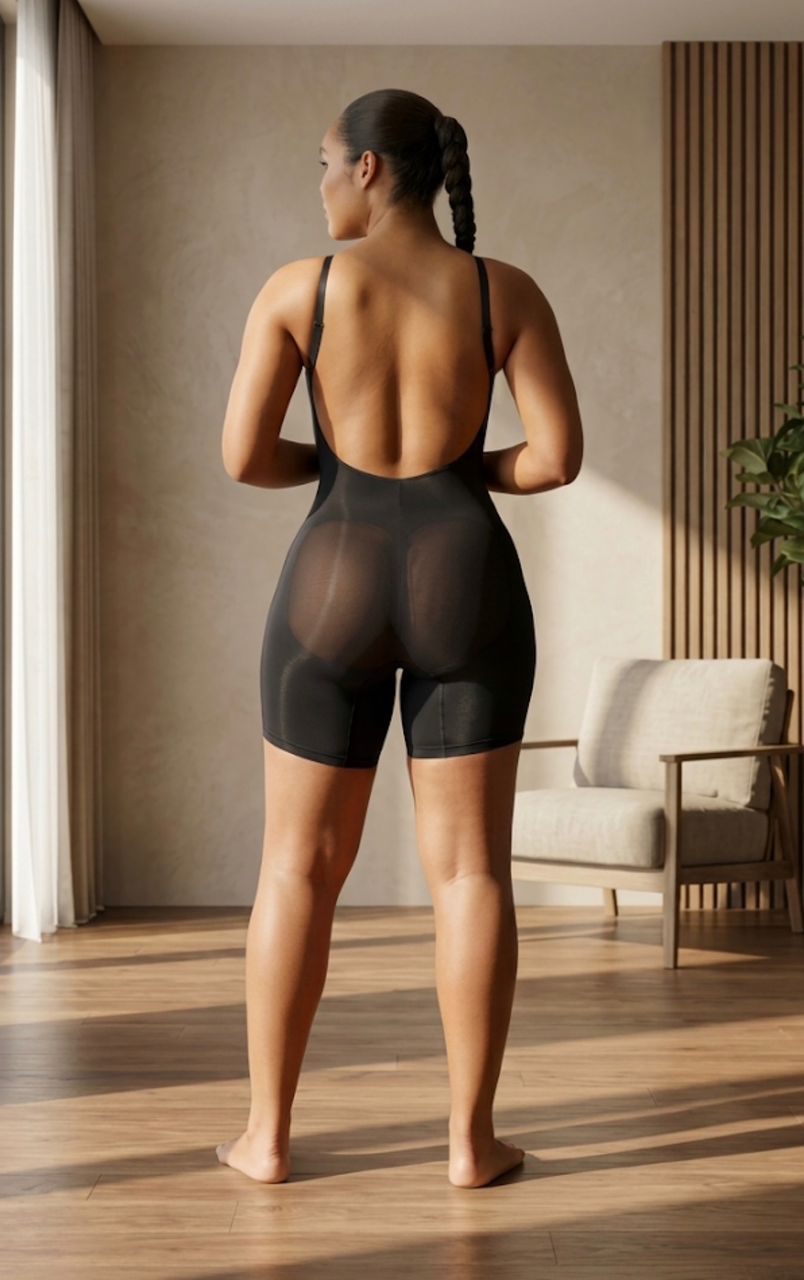 BODY GAINANT SILHOUTTE, VENTRE PLAT, REMONTE-FESSIER – DOS NUS
