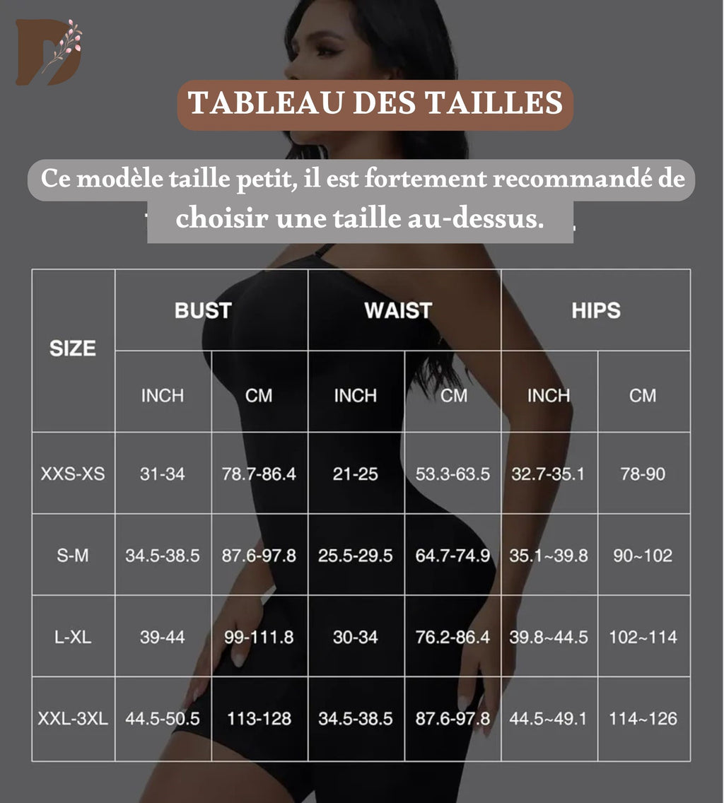 BODY GAINANT SILHOUTTE, VENTRE PLAT, REMONTE-FESSIER – DOS FERMÉ