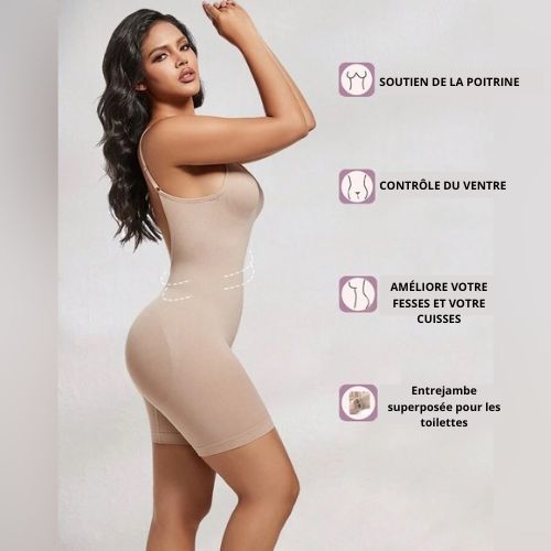 BODY GAINANT SILHOUTTE, VENTRE PLAT, REMONTE-FESSIER – DOS NUS